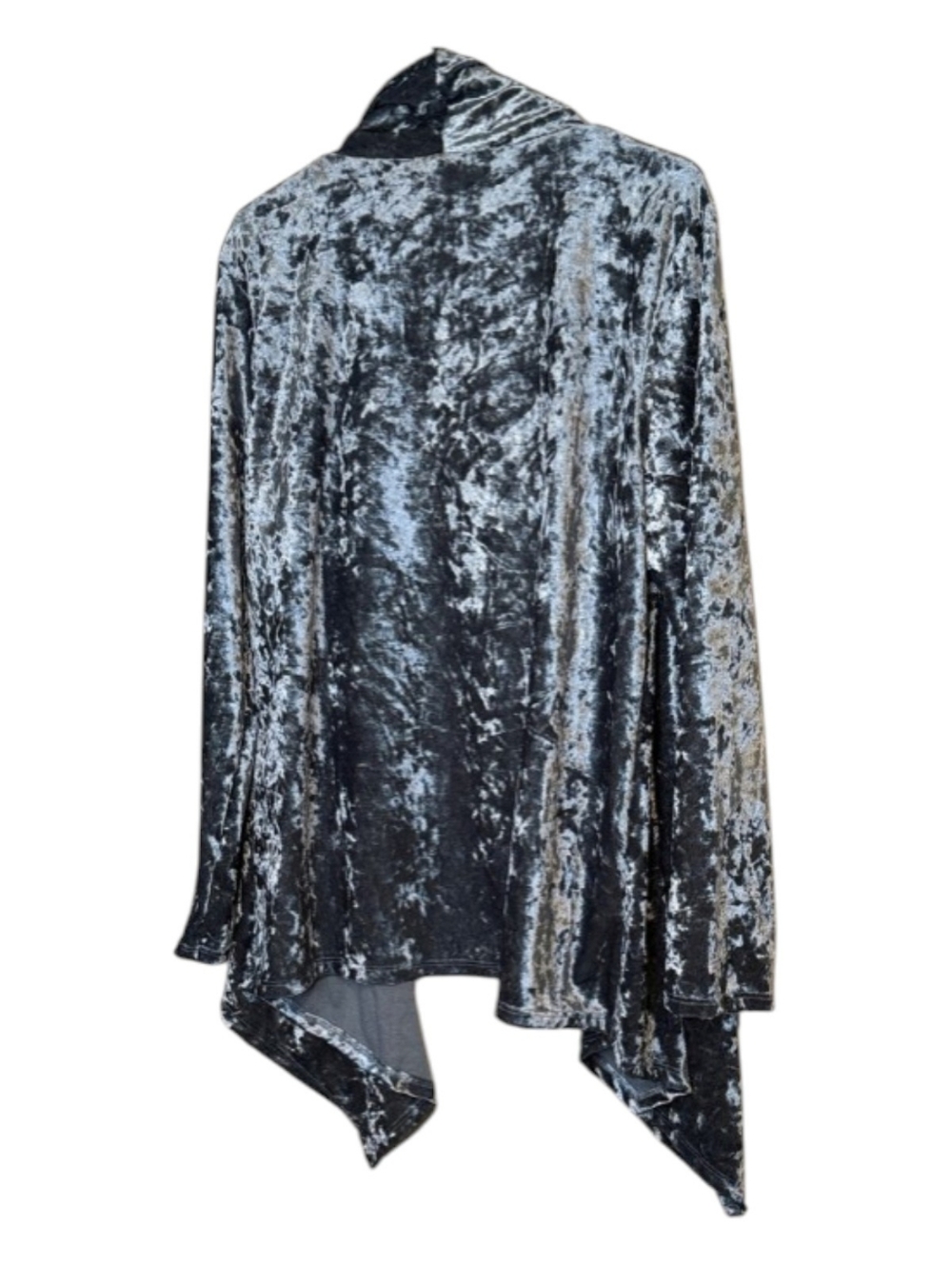 Love Cameron Velvet Open-Front Women's Cardigan In A Blue Tone Size M New - Picture 3 of 4